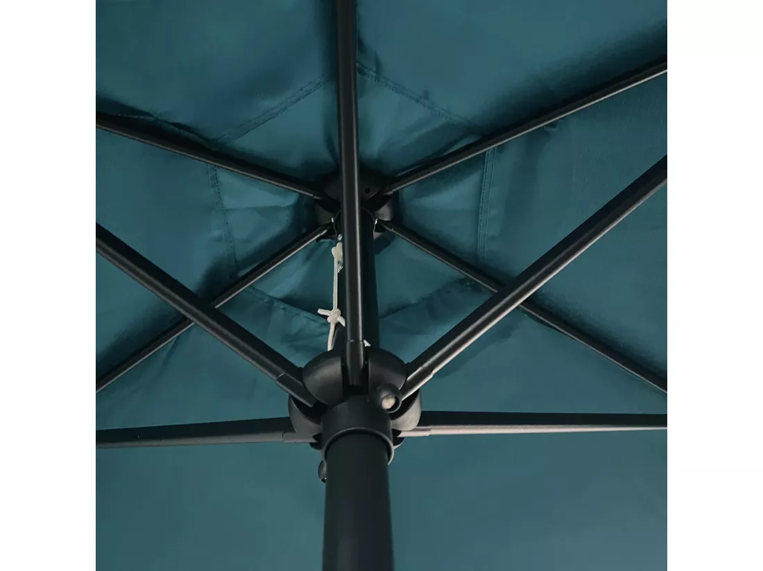 Parasol droit HAPUNA rond 2,70m de diamètre bleu - HAPPY GARDEN