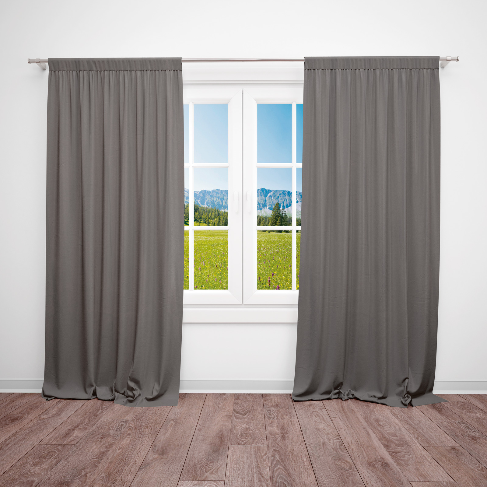 Fertigvorhang Polyester 140 x 260 cm taupe