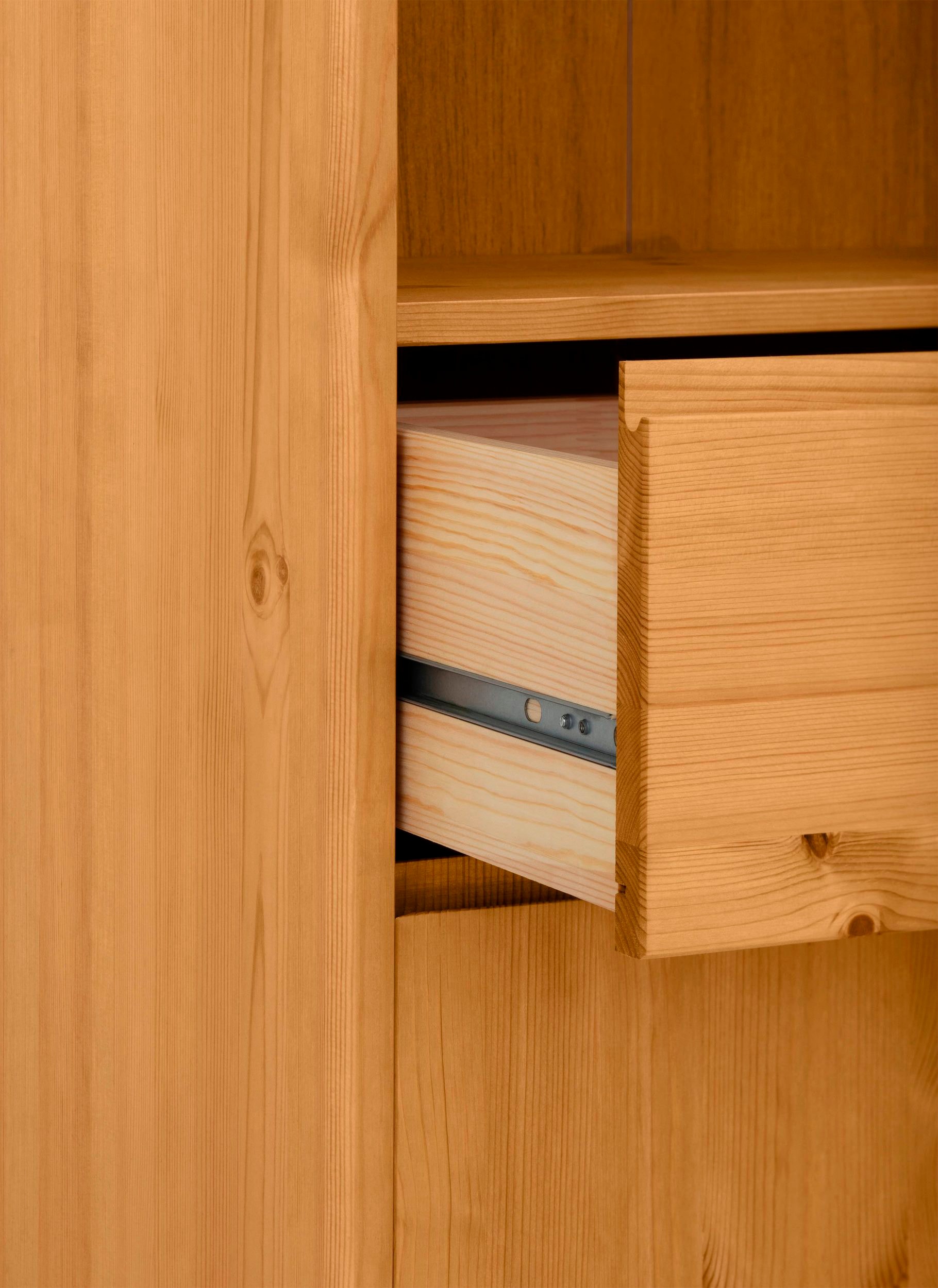 GOODproduct Hochschrank »Jorrick« Breite 60 cm, Massivholz Kiefer mit Bio Öl/Wachs behandelt