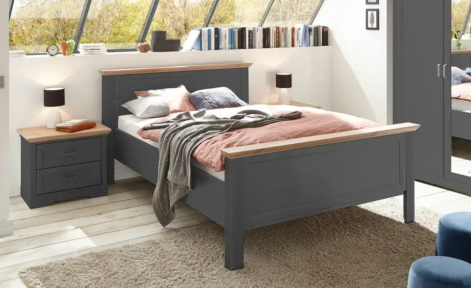 Bett Jasmin II Graphit 140 cm