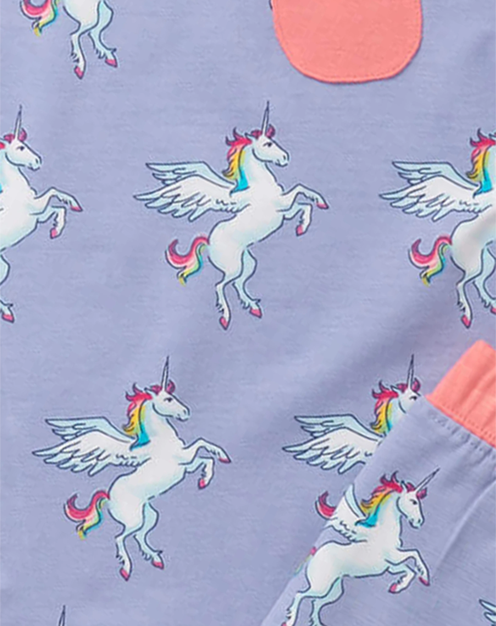 Schlafanzug RAINBOW PEGASUS kurz in lila