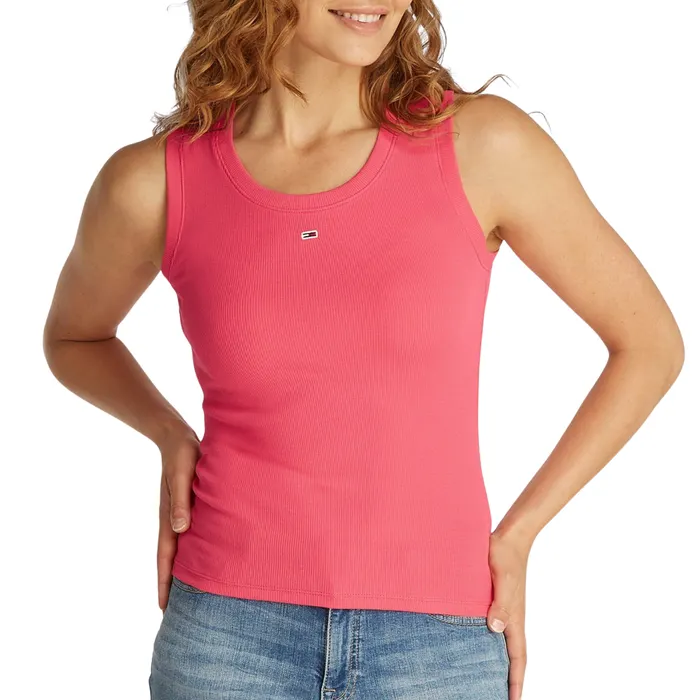Tommy Hilfiger Essential Ribbed Flag Embroidery Slim Tanktop Dames