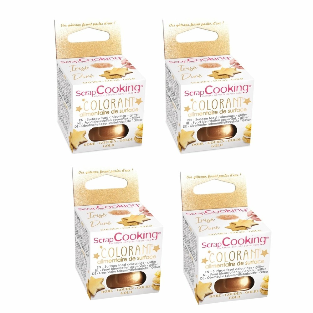 Colorant alimentaire de surface en poudre doré 20 g
