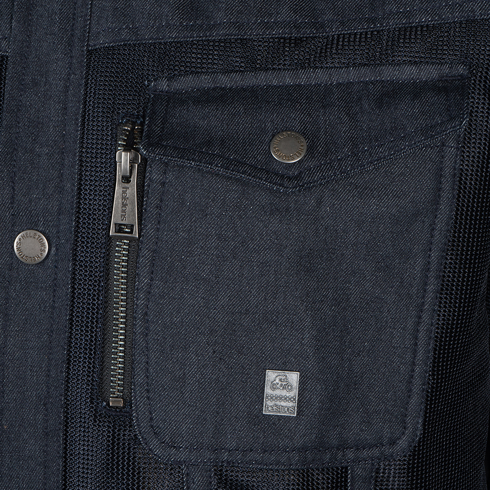 Helstons - Blouson Western Air coton mesh Bleu