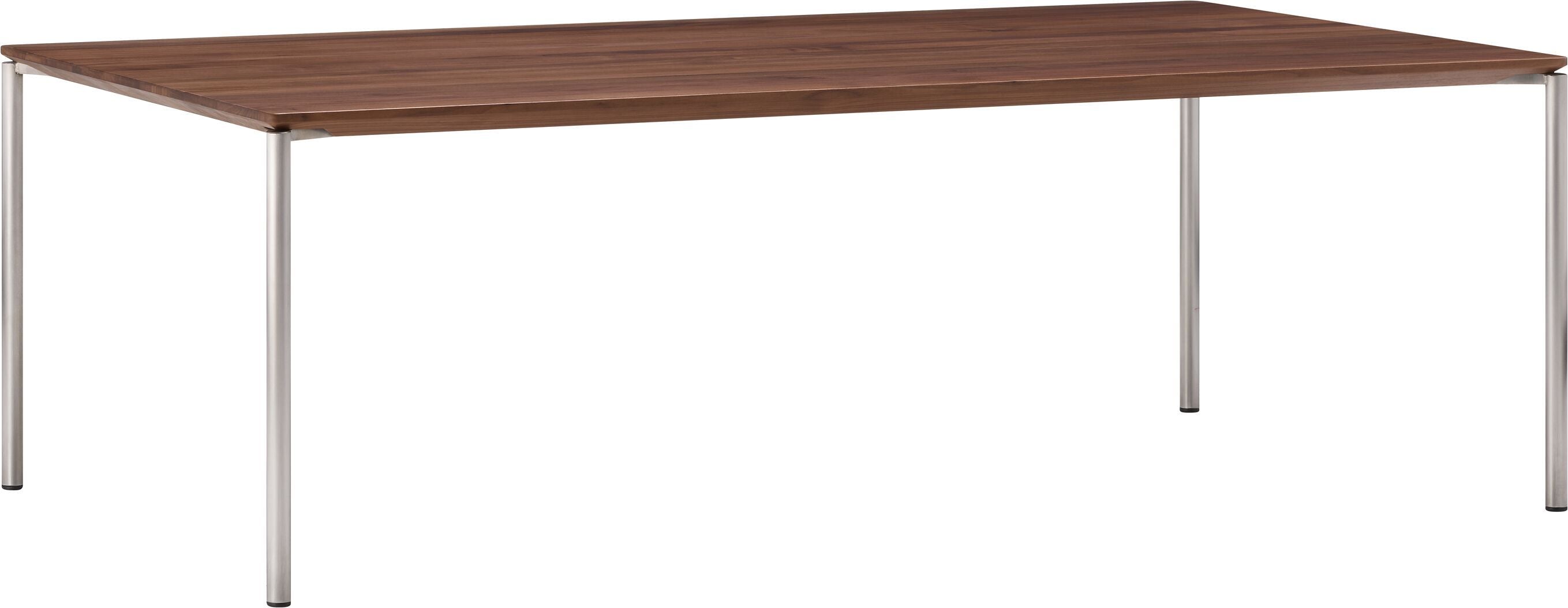 BAO Salontisch - Nussbaum massiv / Edelstahl / B: 120.0 cm x T: 70.0 cm x H: 40.0 cm