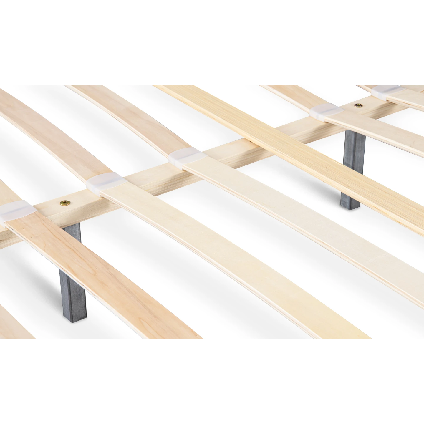 Lit double scandinave BALTA avec tête de lit et sommier 160 x 200 cm tissu noir