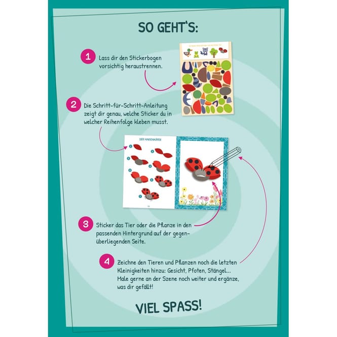 Schritt für Schritt - Stickern - Natur