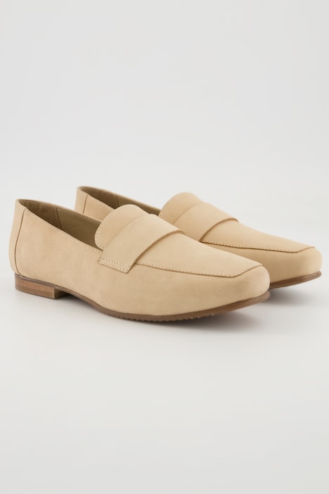 Leder-Loafer, Echtleder, Lederfutter, Weite H