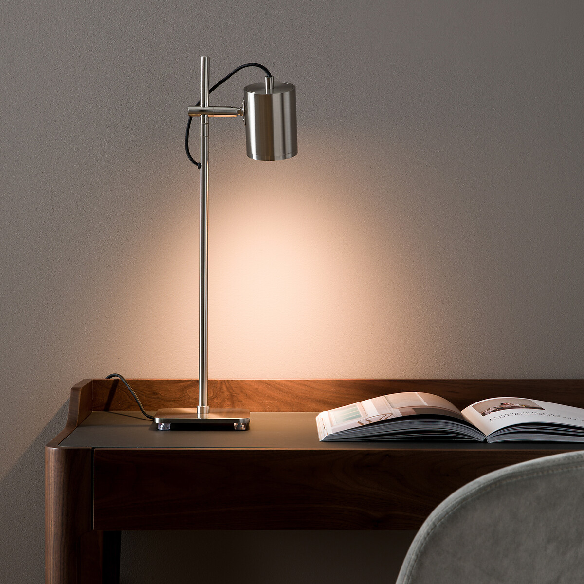AM.PM<br>Luminária de teto, acabamento em níquel acetinado, Girevole