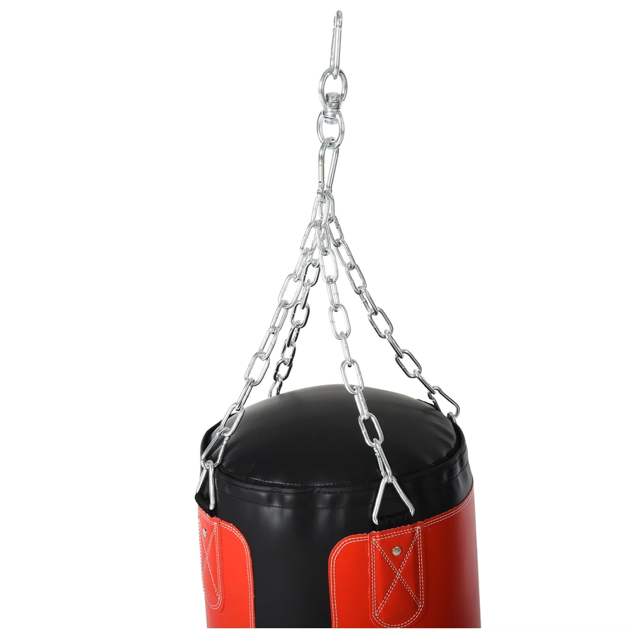 HOMCOM Boxsack mit Boxhandschuhen schwarz, rot