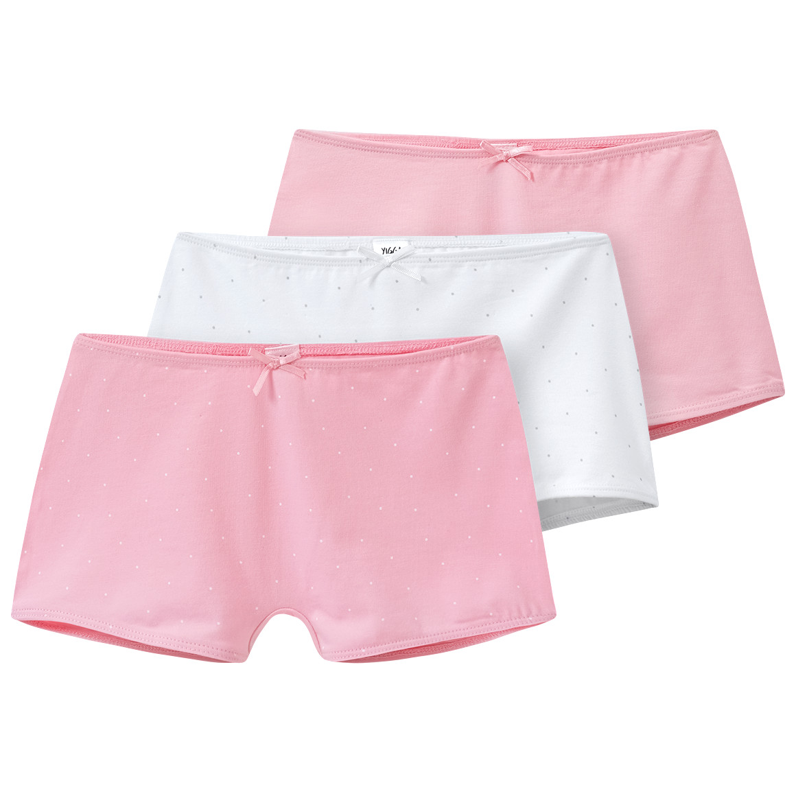 Topolino 3 Mädchen Pantys im Muster-Mix rosa / weiss