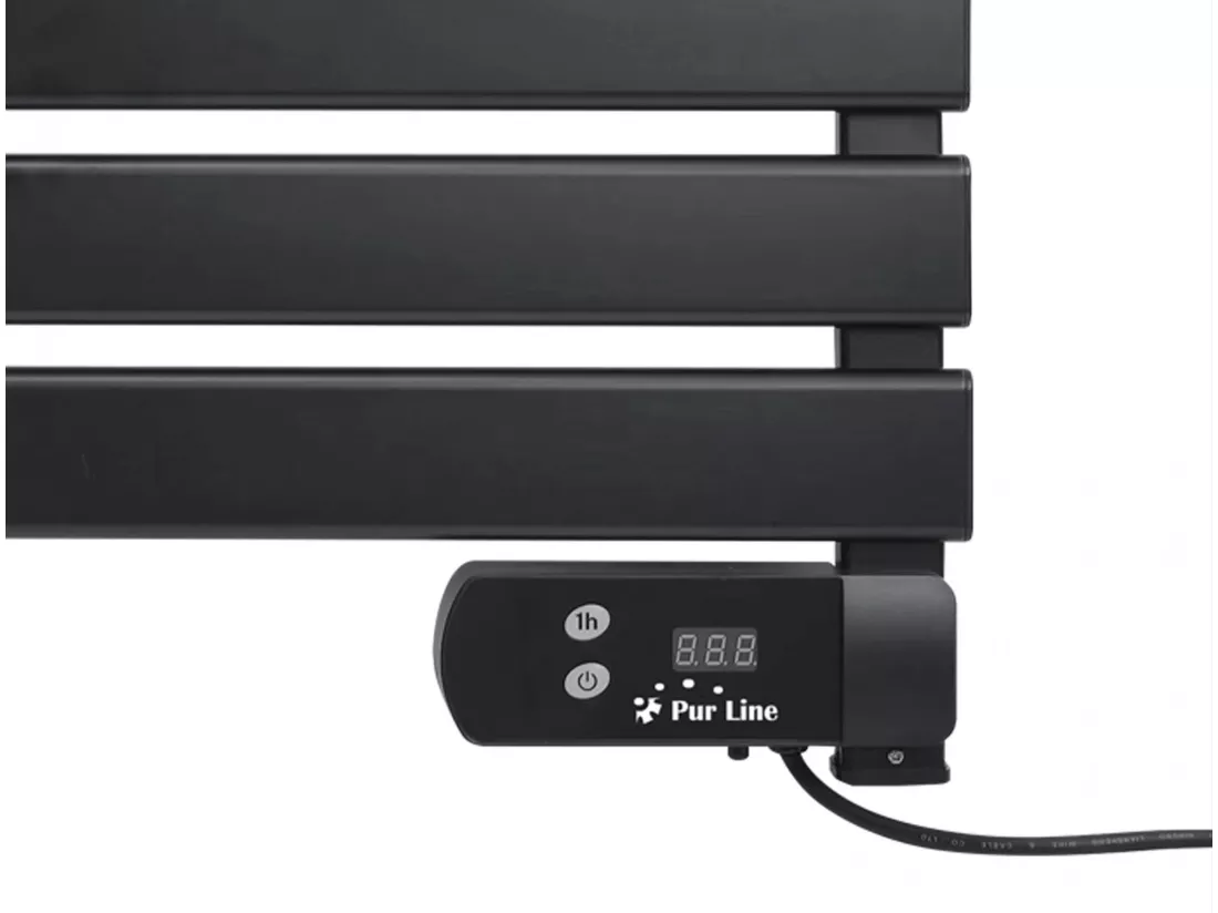 Sèche-serviettes électrique compact noir 100W