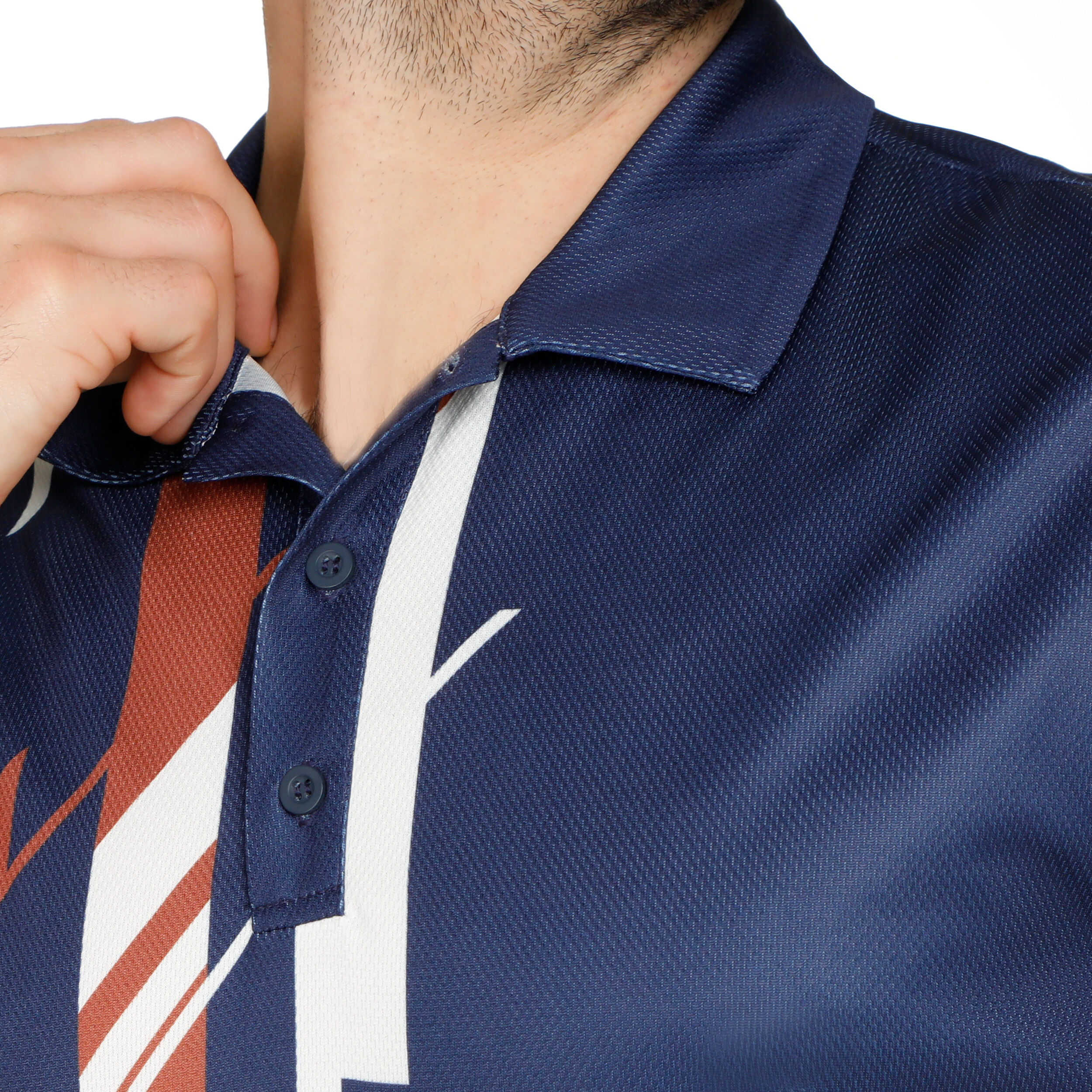 Quiet Please Tournament Polo Hommes - Bleu Foncé , Multicouleur