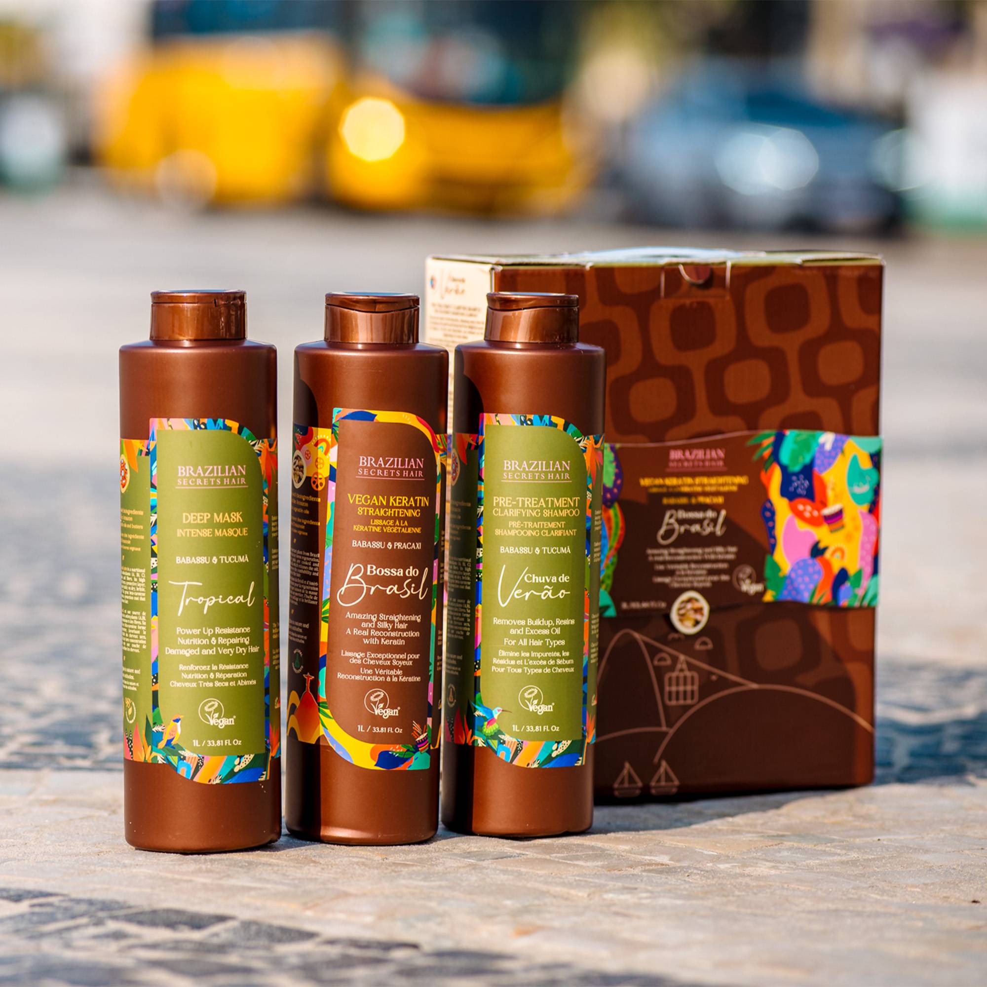 Kit lissage profond à la kératine végétalienne Bossa do Brasil / 1000ml