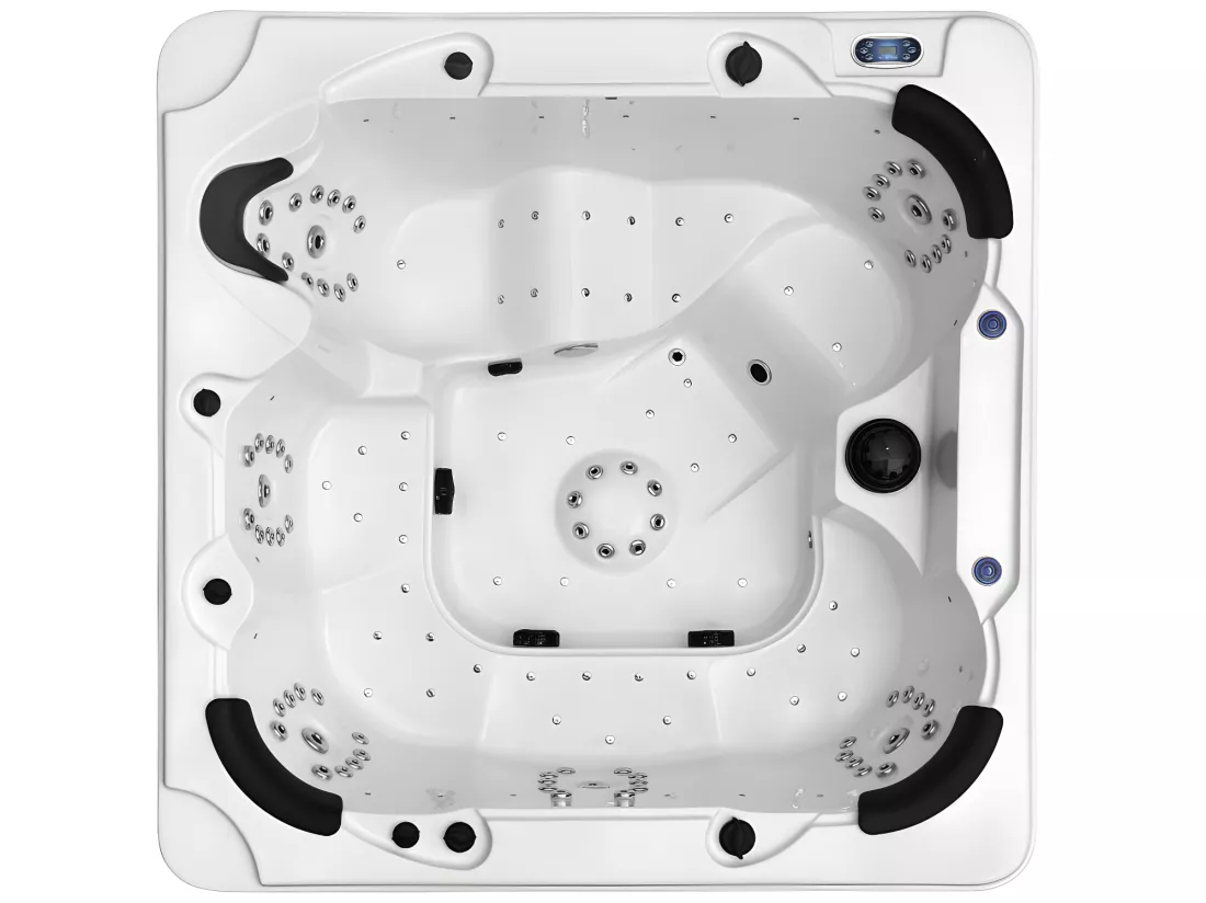 Spa 6 places blanc avec accessoires - Gamme Prestige COMINO - 128 jets - L220 x P220 x H97cm - système Balboa