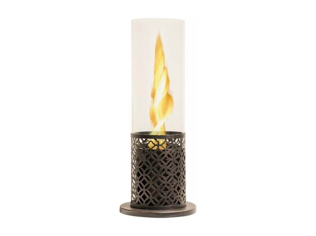 Cheminée Bioéthanol de Table Tolosa Noir Or D20 x H49,5