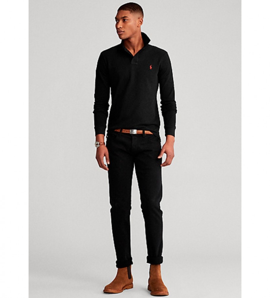 Polo Ralph Lauren Slim Fit Piqué Preto
