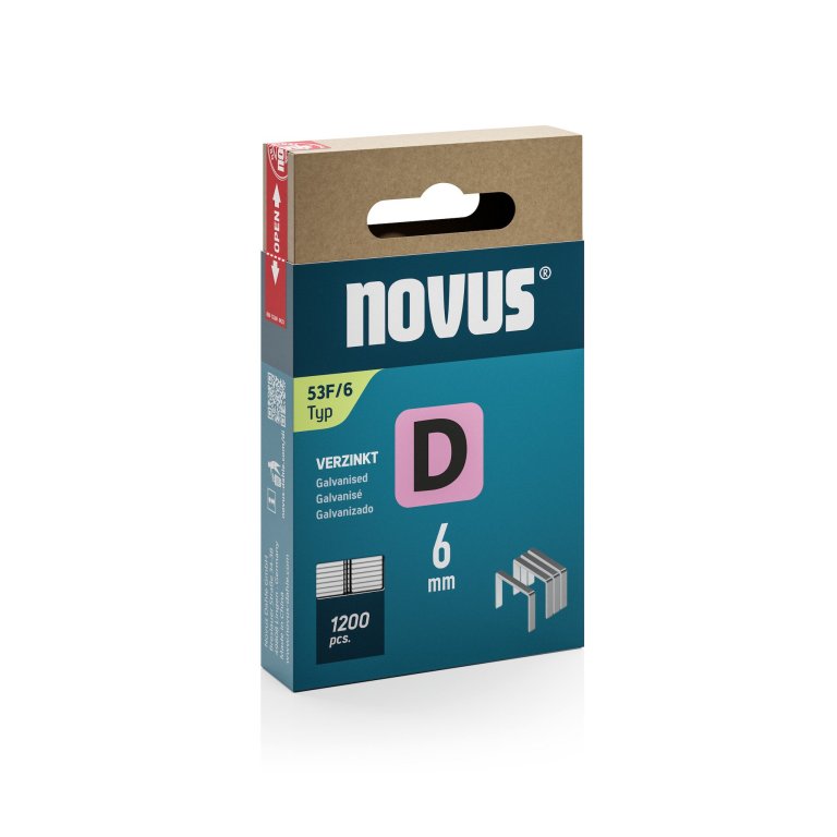 Novus Heftmittel Flachdrahtklammern D Typ 53 F