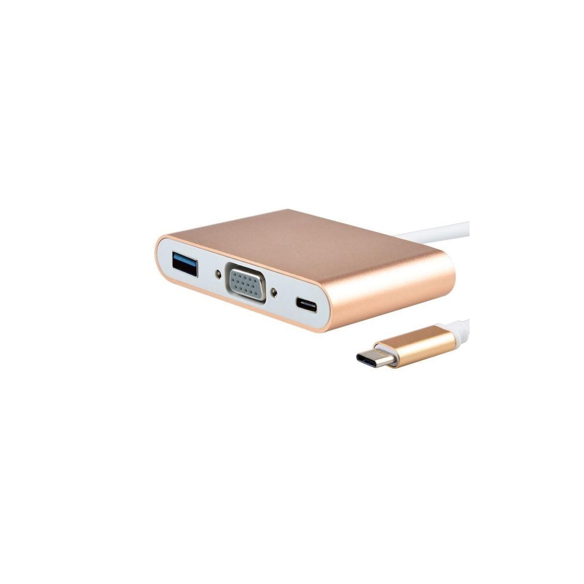USB-C - VGA, multiportadapter, gull