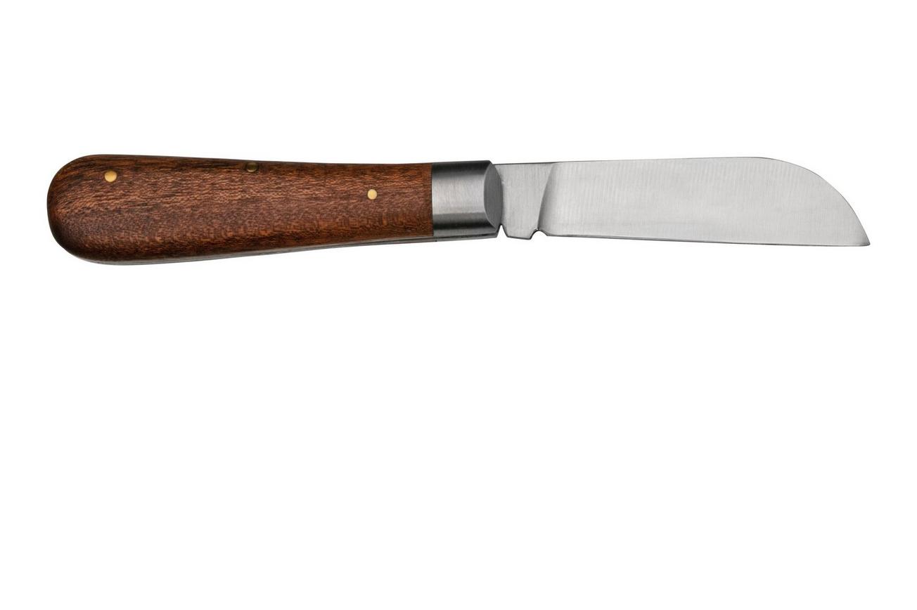 Otter Anchor Knife 173 R Small Stainless, Sapeli, Brass Anchor, zakmes