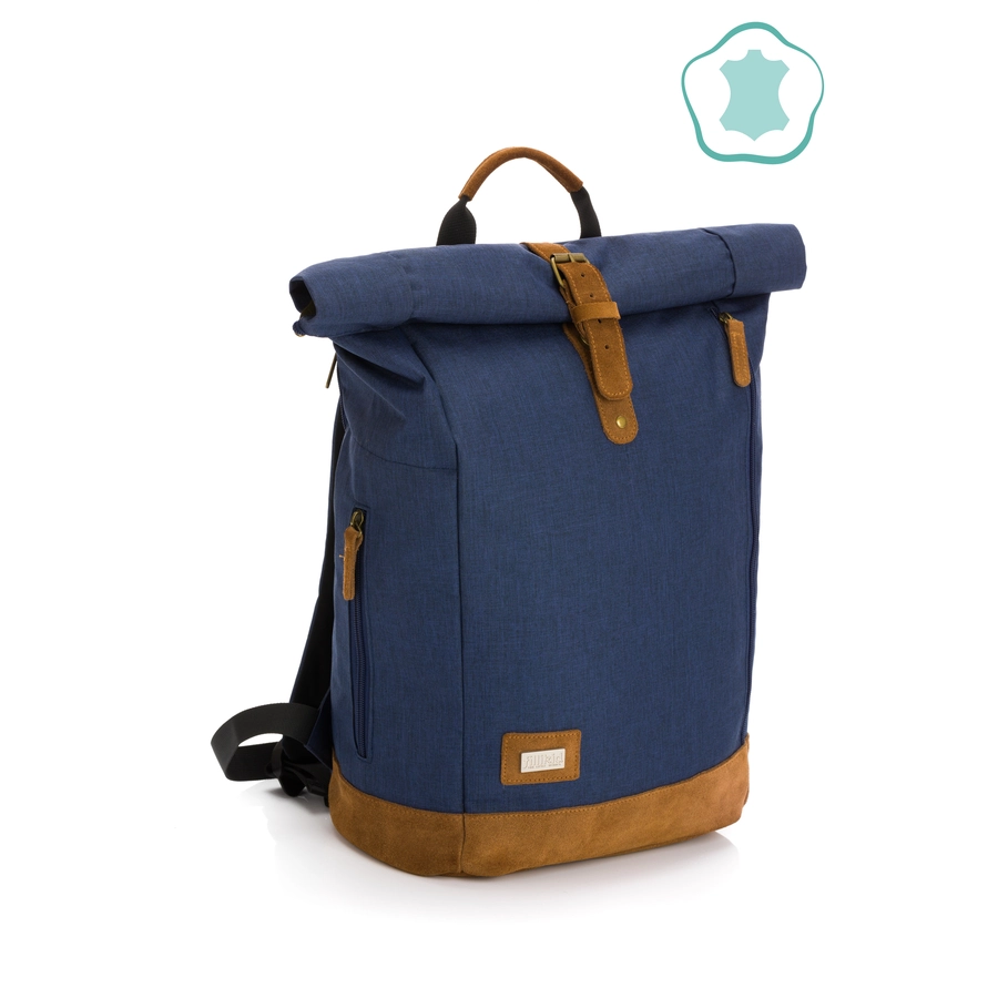 fillikid Wickelrucksack Rolltop Berlin Navy Melange