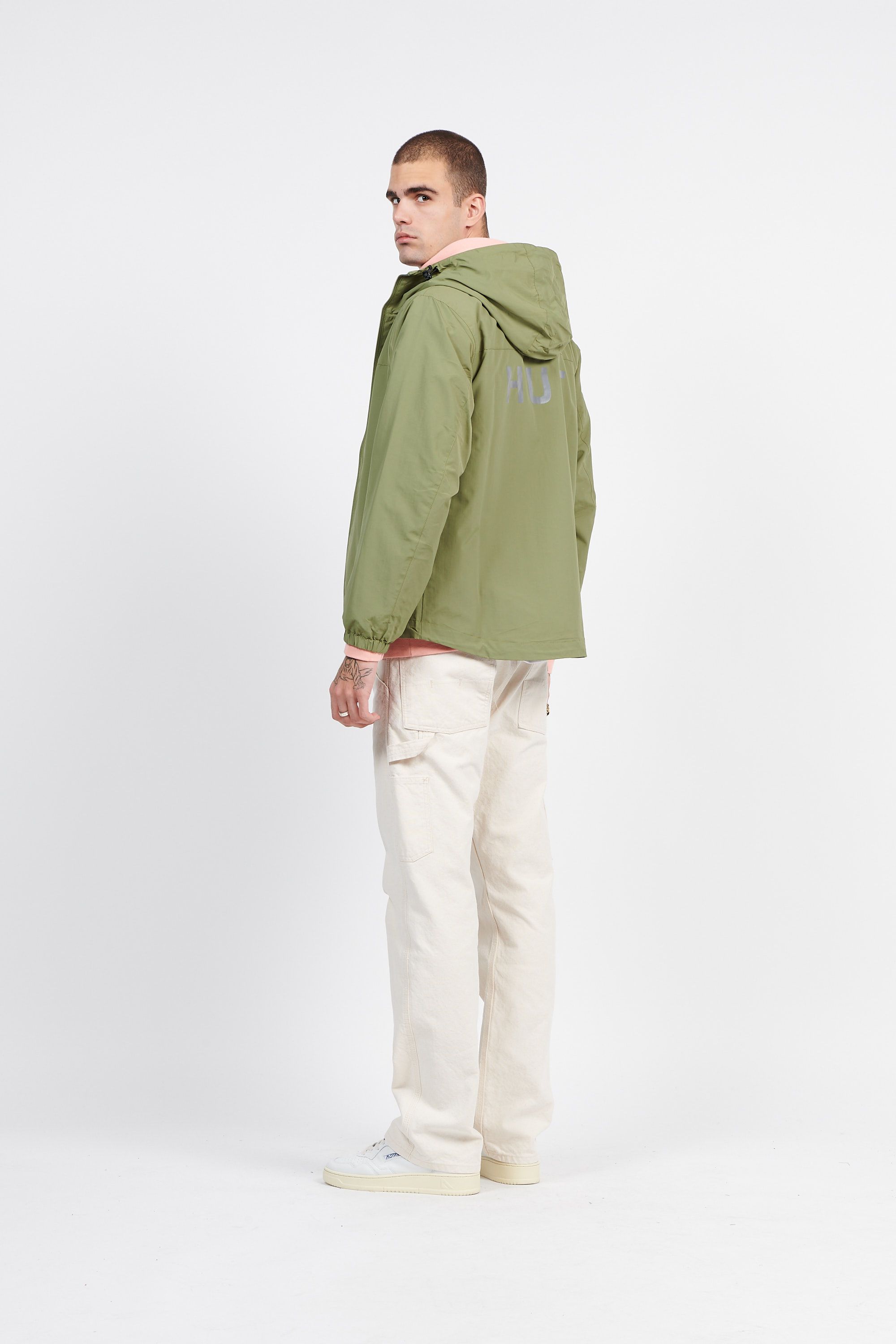 HUF Coupe-vent ESSENTIALS ZIP STANDARD SHELL Kaki