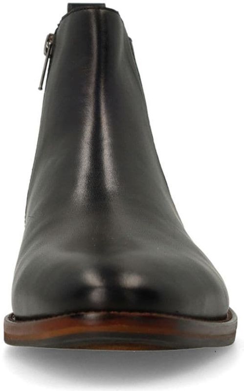 MANFIELD - Chelsea Boots - Zwart - Leer