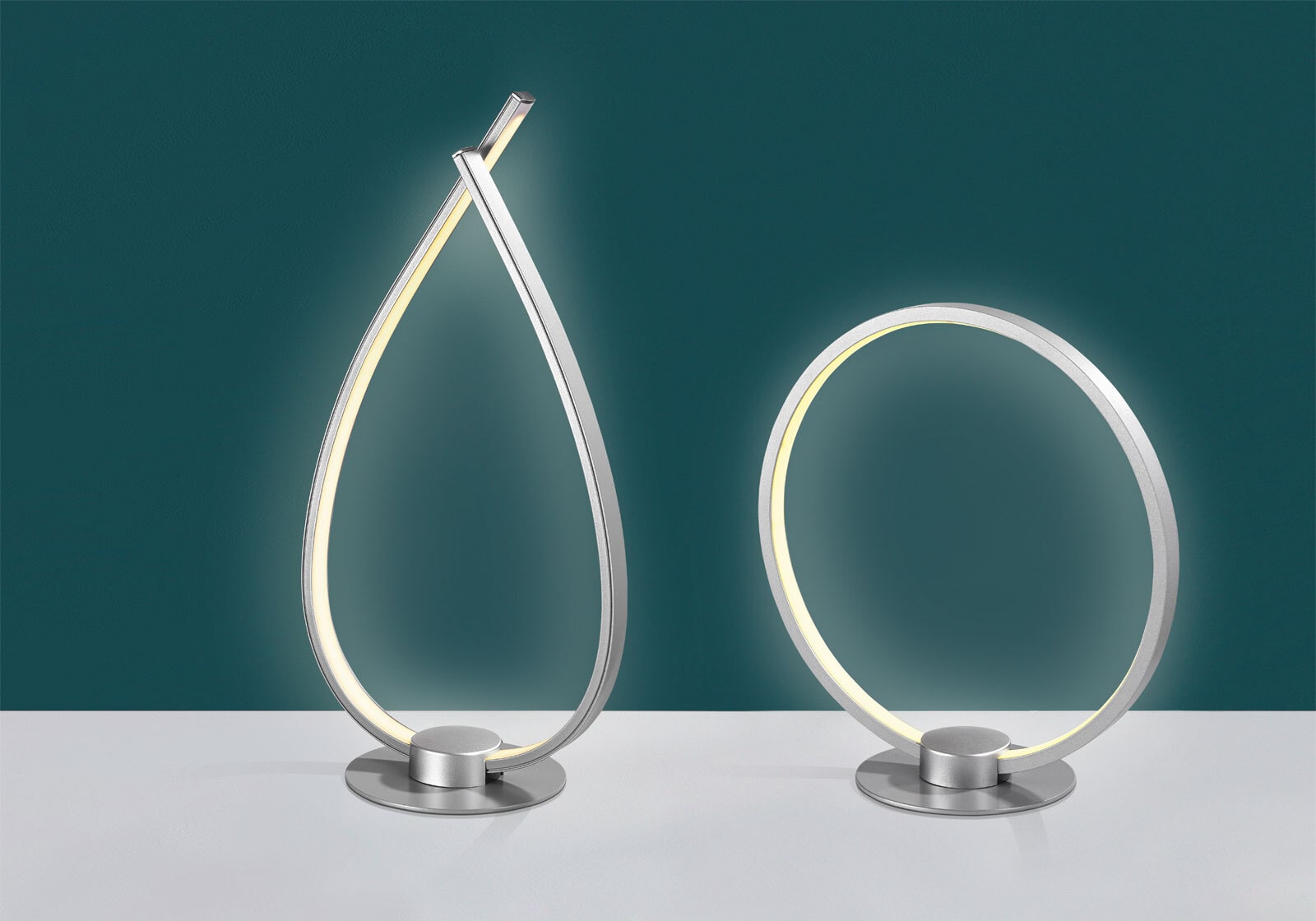 casaNOVA LED Tischlampe ONION I silberfarbig