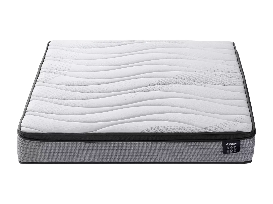 Matelas 140 x 200 cm ressorts ensachés et surmatelas intégré ép.25cm - ANYLA de YSMÉE