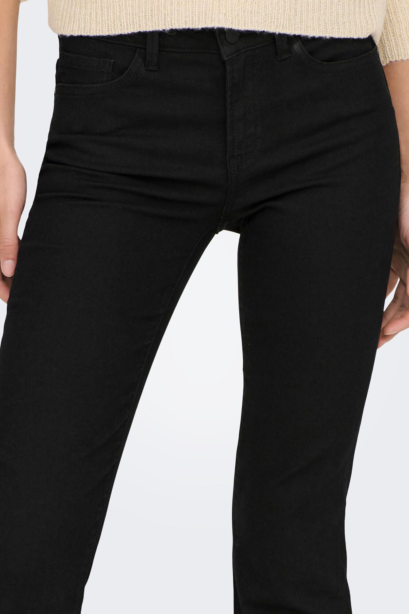 Calça jeans flare de cintura alta
