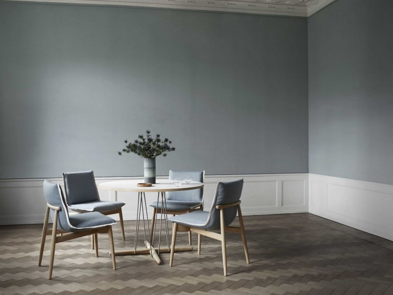 Carl Hansen & Son E020 Embrace tafel 110cm eiken zwart, wit geolied