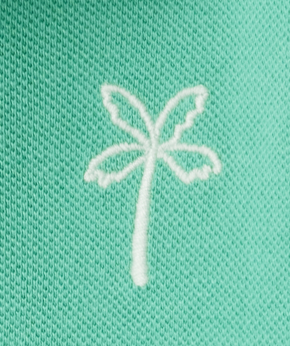 polo manches courtes bébé garçon en coton bio vert brodé
