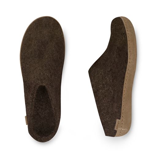 Glerups Slip-on Hjemmesko, Nature Brown, 45
