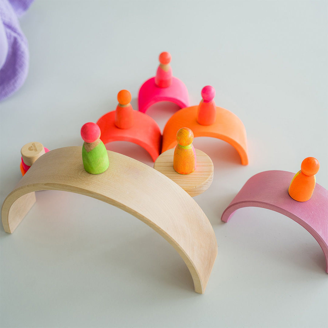 Grimm's regenboog stapeltoren neon roze