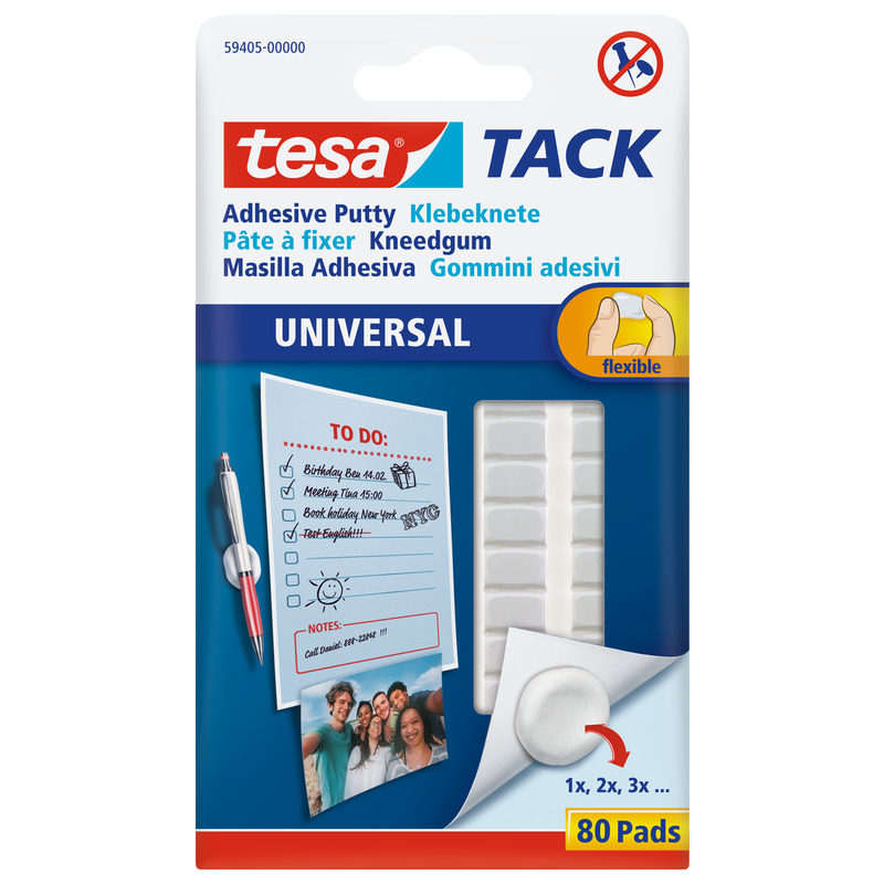 Tesa Klebeknete Tack Universal, 80 Stück