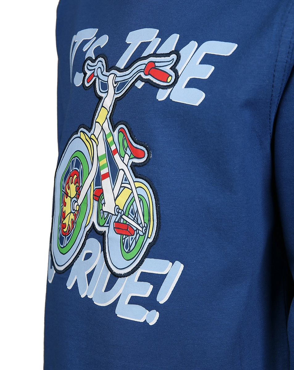 Langarmshirt FAHRRADPARTY in blau