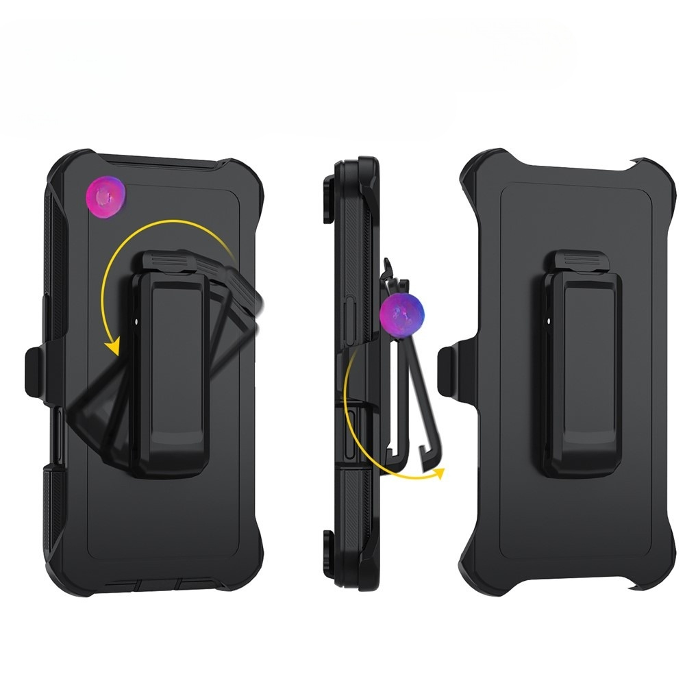 iPhone Air Outdoor Hybrid Schutz Hülle Defender   Gürtel Clip Holster - Schwarz