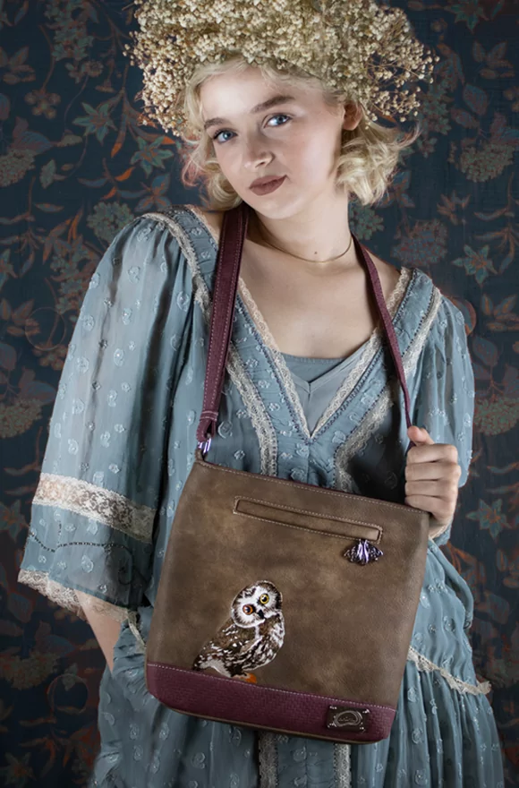 Hi-di-Hi Appetizer Crossbody Bag Dark Brown/ Purple