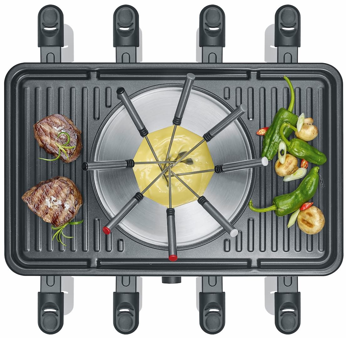 Raclette-Fondue-Kombination