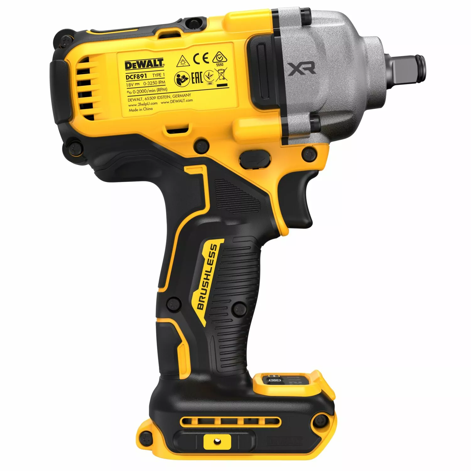 DeWALT DCF891NT-XJ 18V XR Li-ion Accu slagmoersleutel body in TSTAK koffer
