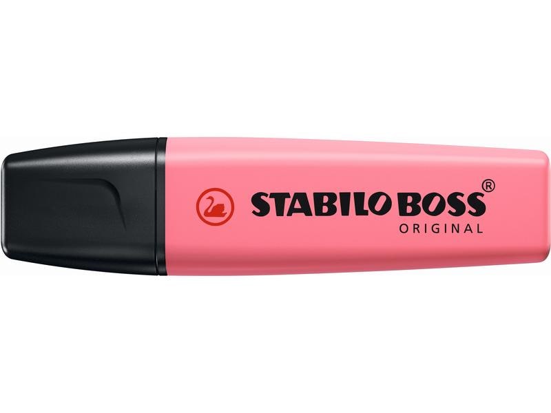 STABILO Textmarker Boss Original Kirschrot Textmarker, 10er-Karton, Kirsche