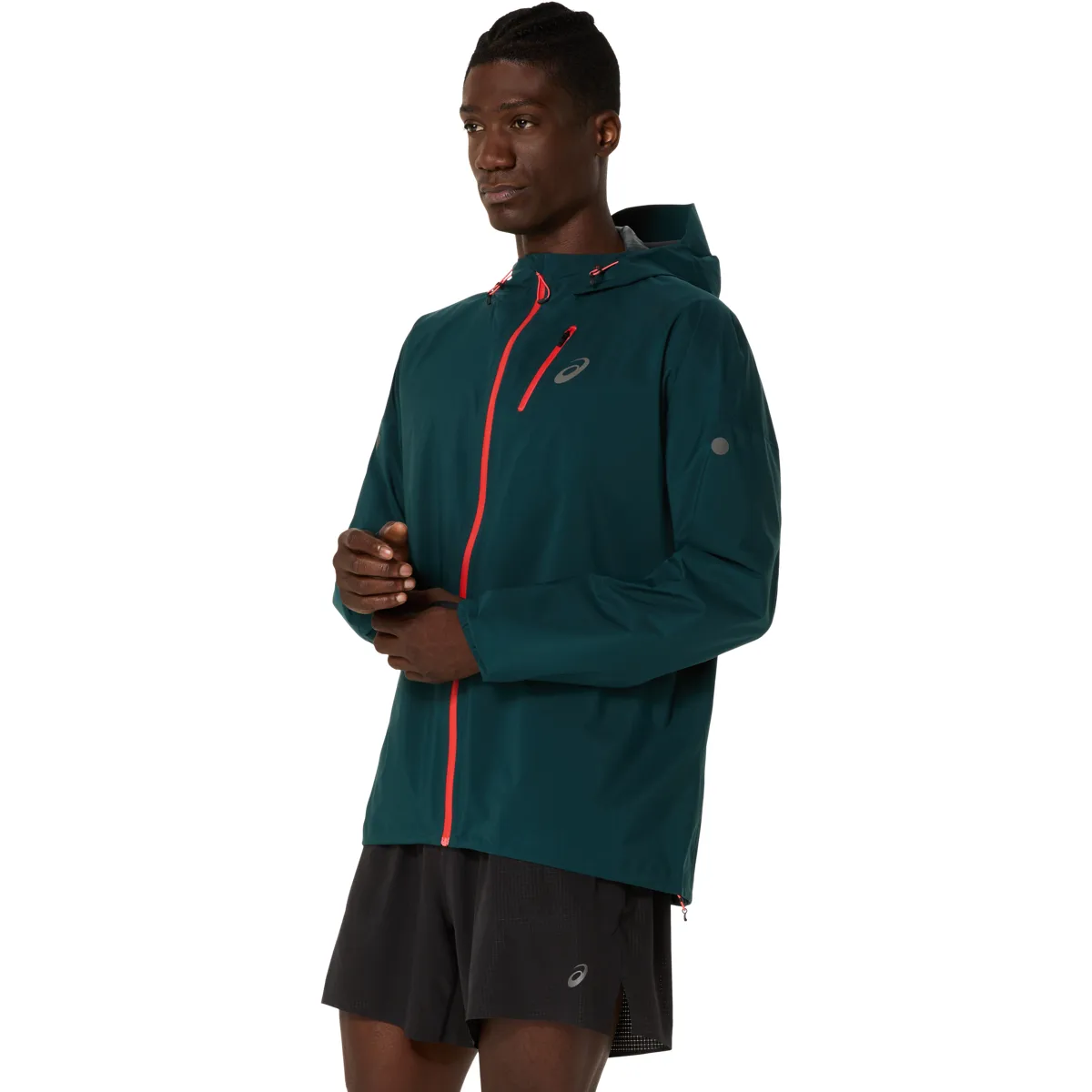 Asics Ms Fujitrail Elite Waterproof Jacket Saxon Green