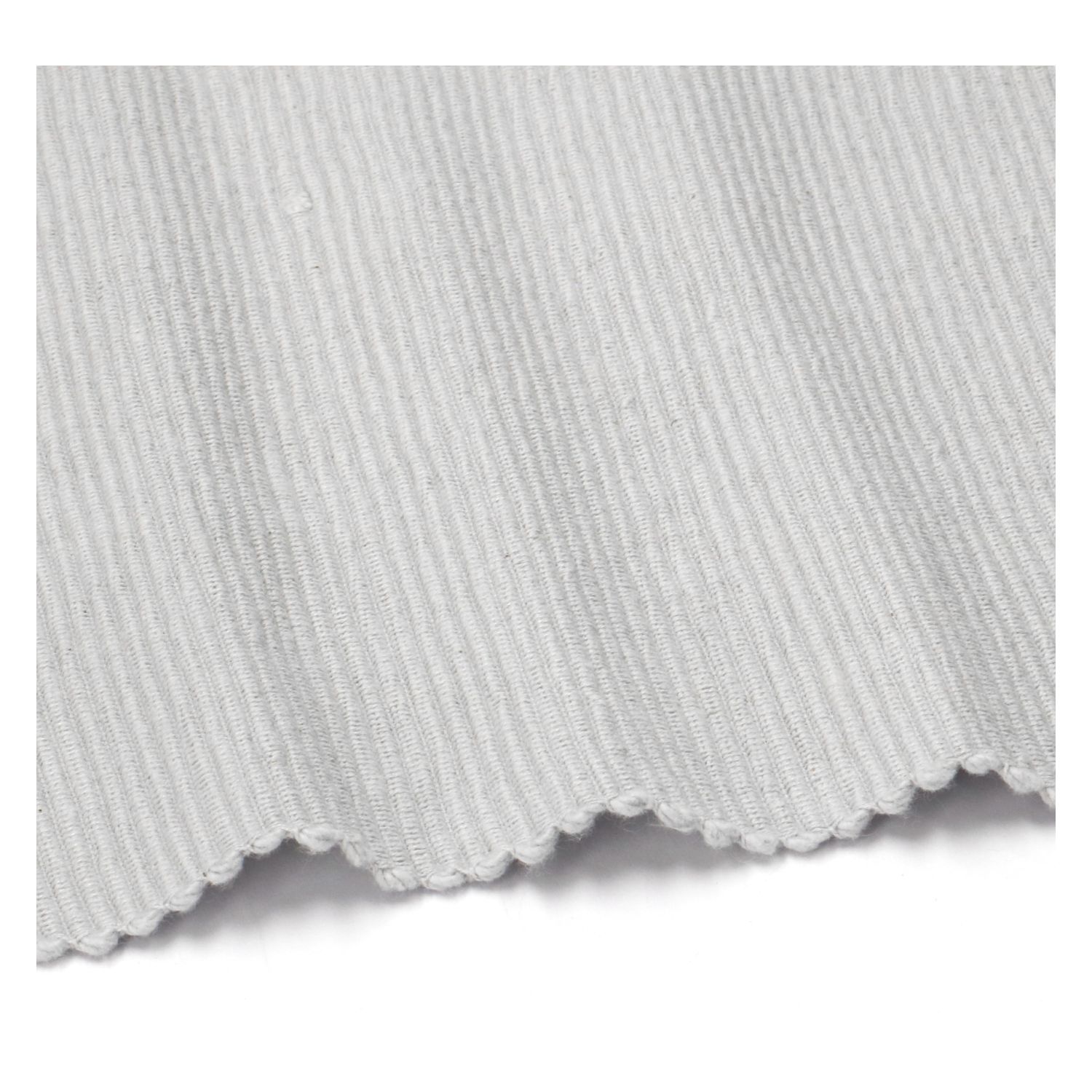 Placemat geribbeld, GOTS bio-katoen, lichtgrijs, 35 x 50 cm