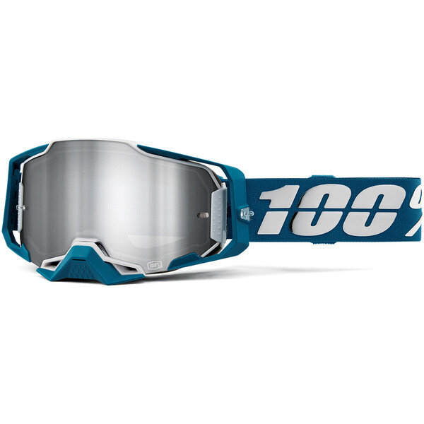 100% - Masque Armega Albar - Silver Mirror Bleu / Blanc / Gris