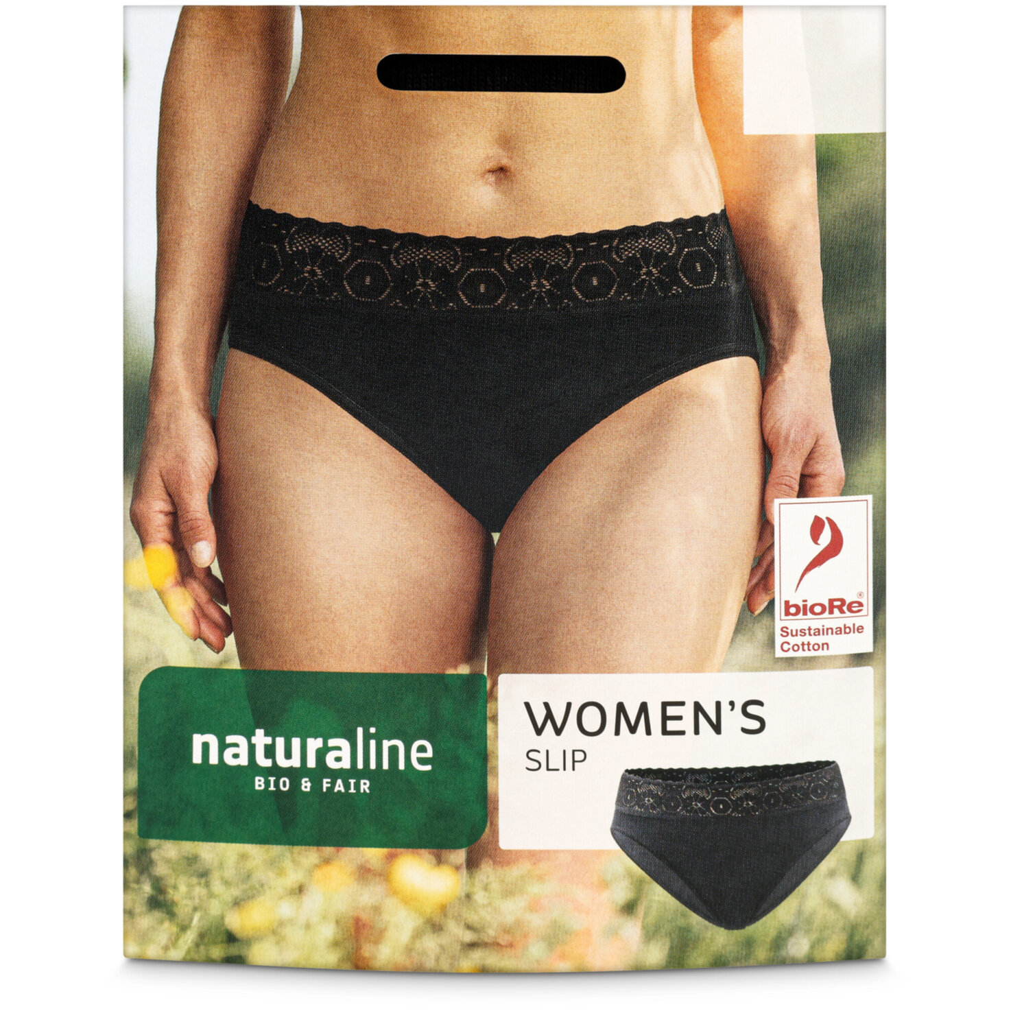 Naturaline Texti lDamen Panty schwarz L