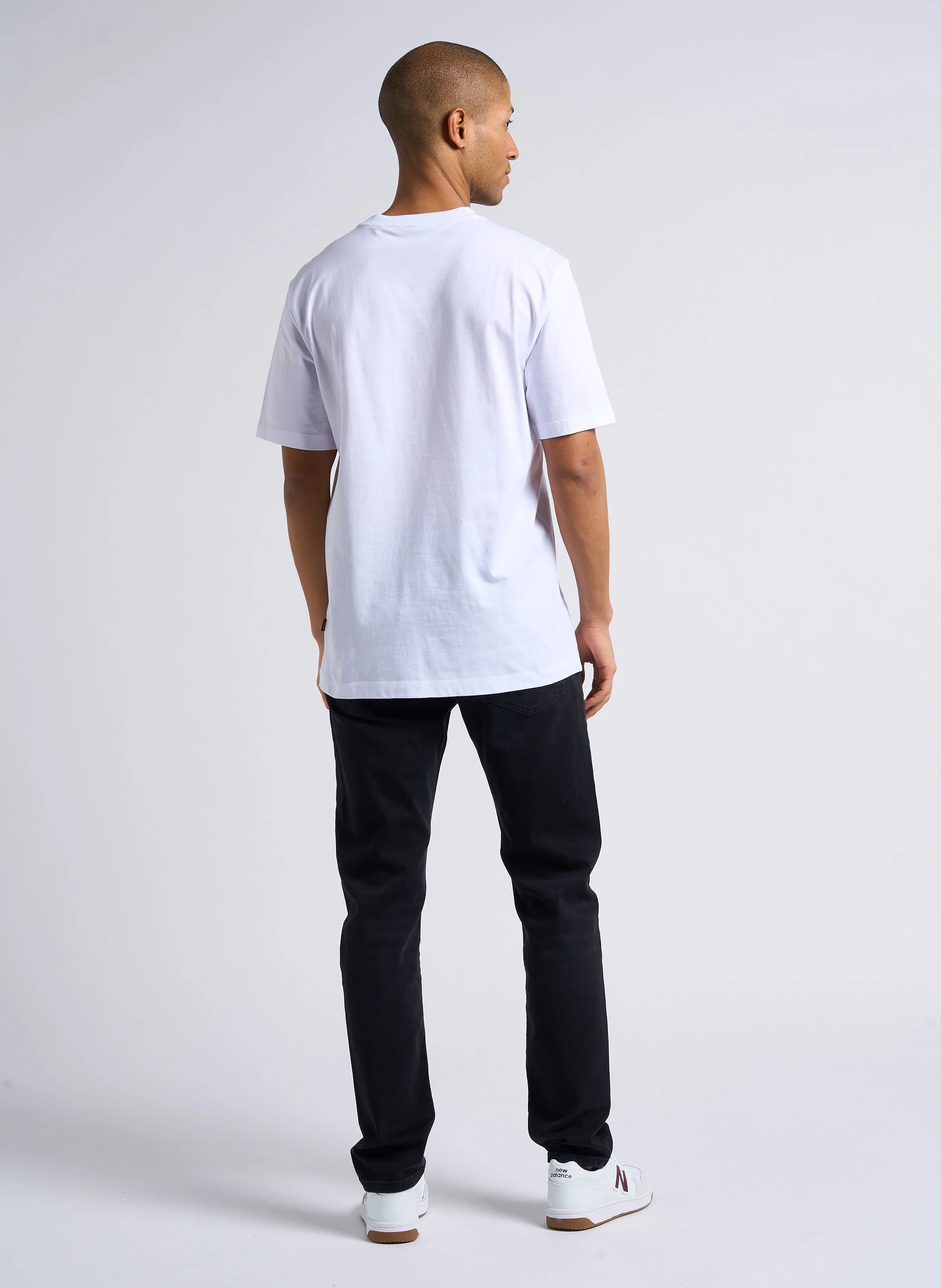 Jean tapered en coton mélangé | Noir