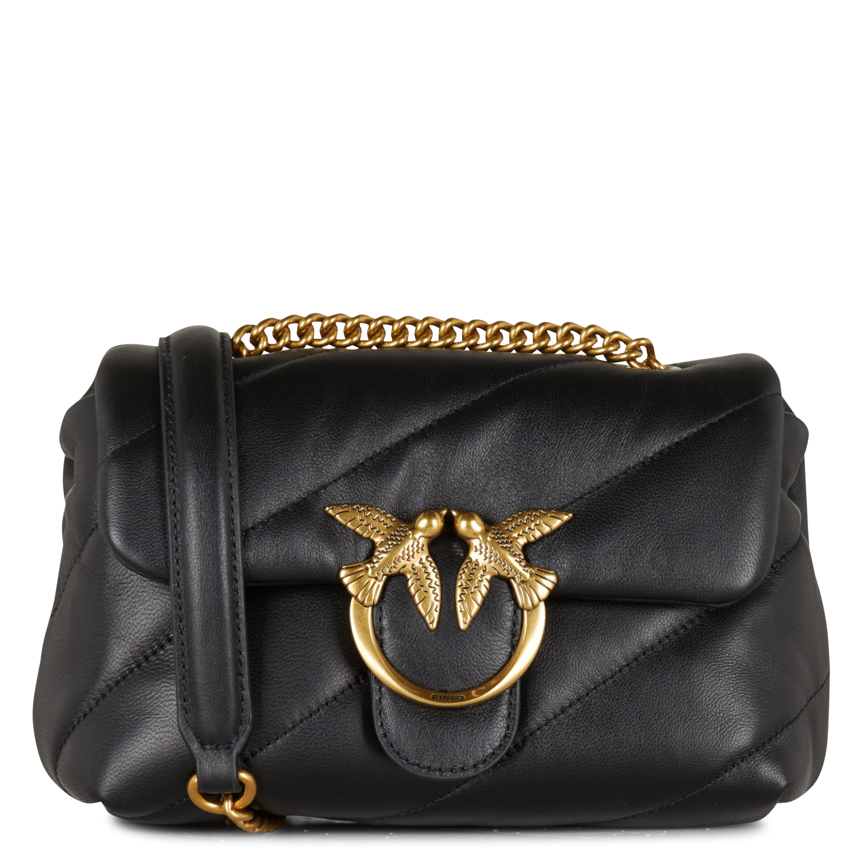 LOVE MINI PUFF CL SHEEP - Sac bandoulière matelassé en cuir | Noir