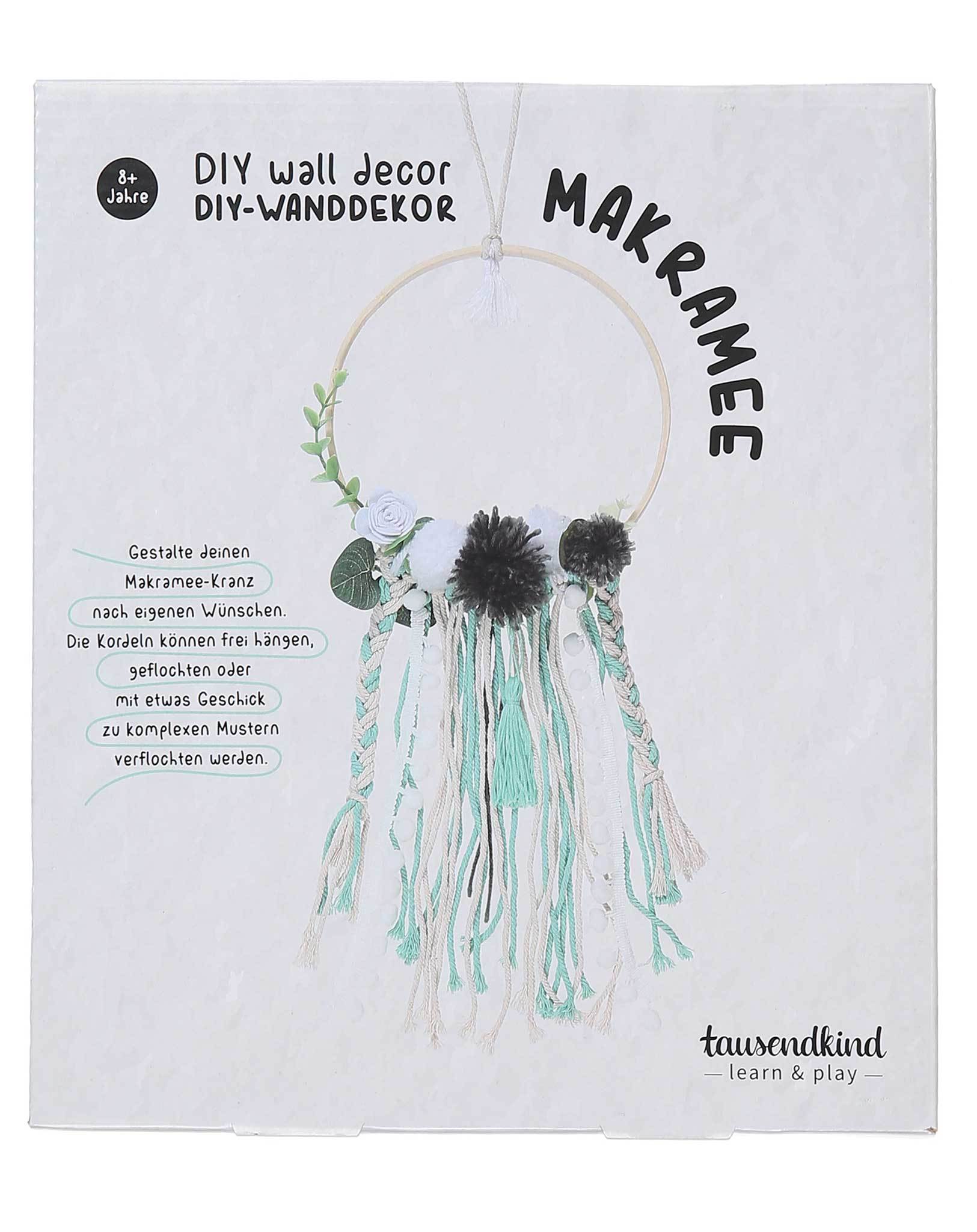 DIY-Wanddekor MAKRAMEE in bunt