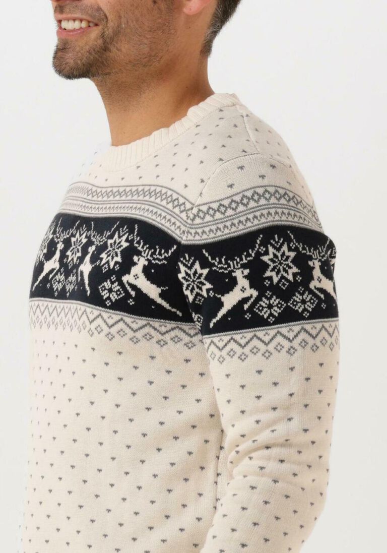 SELECTED HOMME witte selected homme trui slhnewdeer ls knit crew neck w