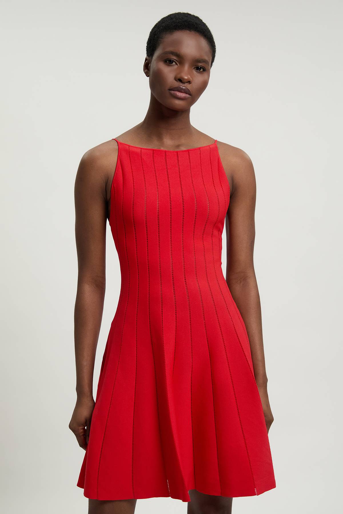 KarenMillen Robe mini Flippy en maille à détails transparents en mélange de viscose